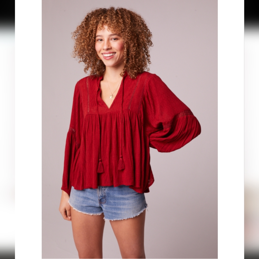 NWOT BOG Garnet Parkes BoHo Top Lottie & Holly Various Sizes Red